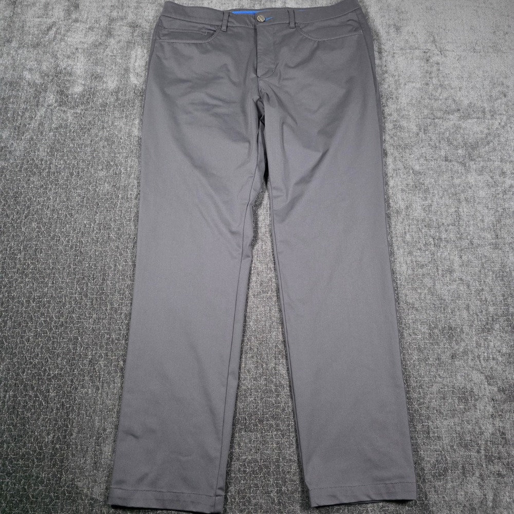 Twillory Performance Pants Mens 34x32 Tailored Fit Gray Charcoal 5 Pocket Chino